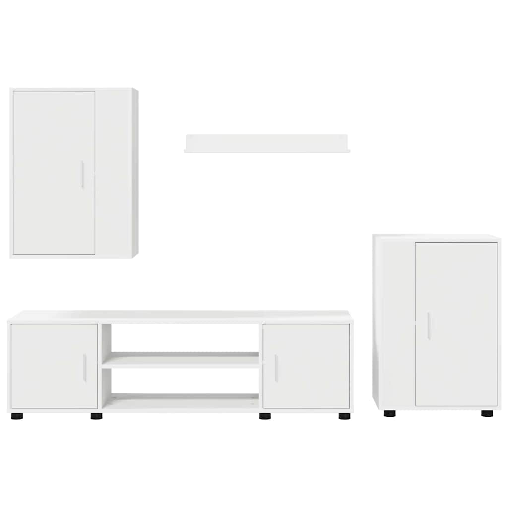 8721359476118_wbg-fr_en_hd_6 vidaXL 4 Piece TV Cabinet Set Wall-mounted 4 pcs White Engineered wood - Image 10