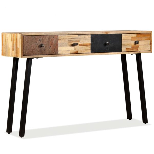 vidaXL Console Table 120x30x76 cm Solid Reclaimed Teak - Image 13
