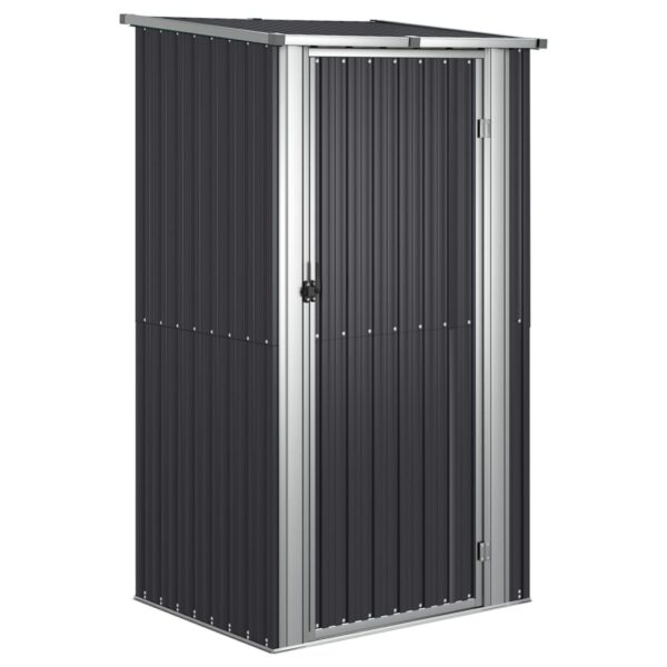vidaXL Garden Shed Anthracite 118.5x97x209.5 cm Galvanised Steel - Image 2