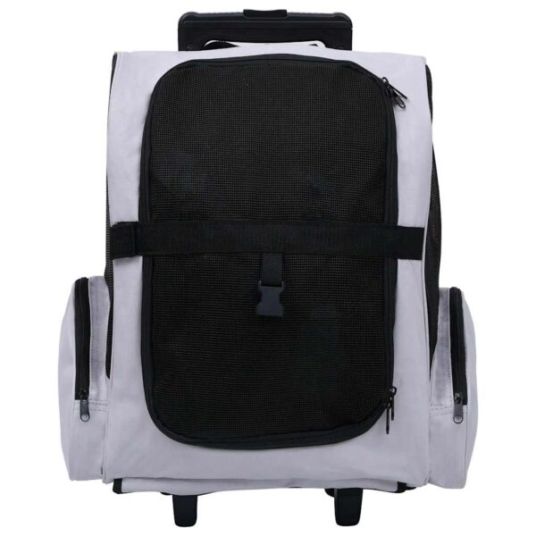 vidaXL Foldable Multipurpose Pet Trolley Grey - Image 2