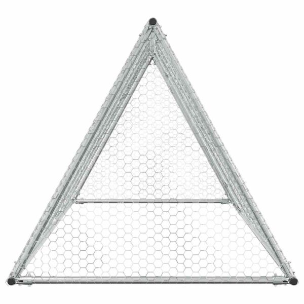 vidaXL Chicken Cage Silver 200x105x91 cm Galvanised Steel - Image 6