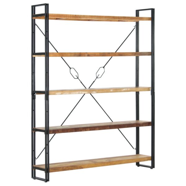 vidaXL 5-Tier Bookcase 140x30x180 cm Solid Reclaimed Wood - Image 8