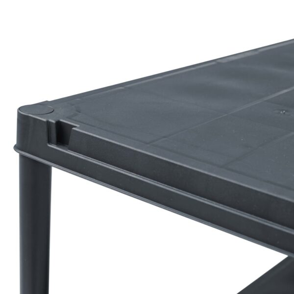 vidaXL Storage Shelf Racks 2 pcs Black 250 kg 80x40x180 cm Plastic - Image 7