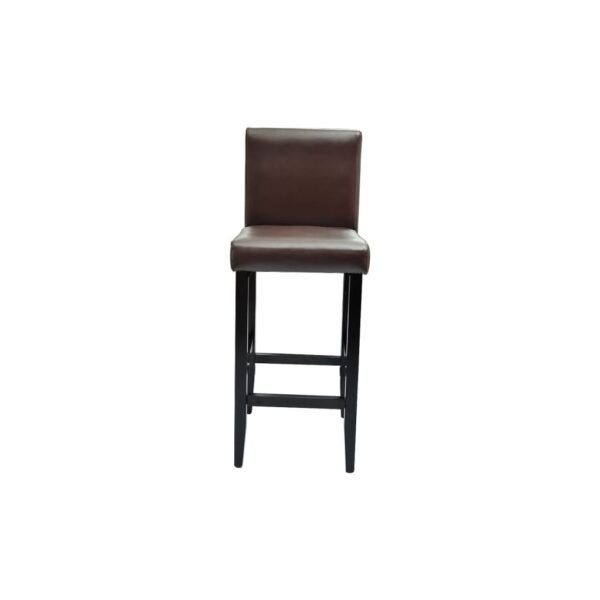 vidaXL Bar Stools 4 pcs Dark Brown Faux Leather - Image 3