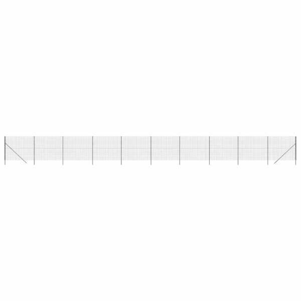 vidaXL Wire Mesh Fence Anthracite 1.8x25 m Galvanised Steel - Image 2