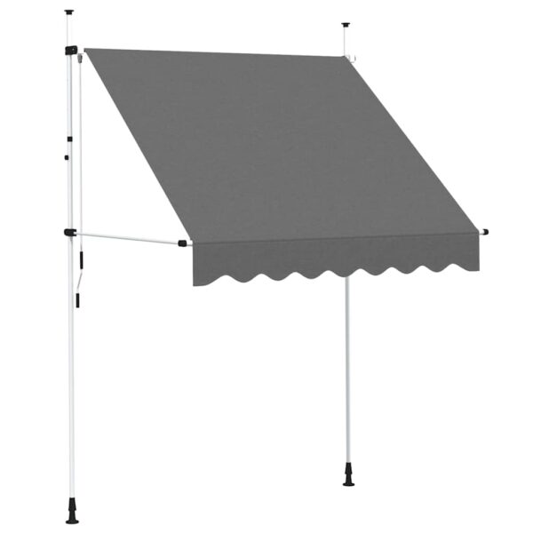 vidaXL Manual Retractable Awning 200 cm Anthracite - Image 2