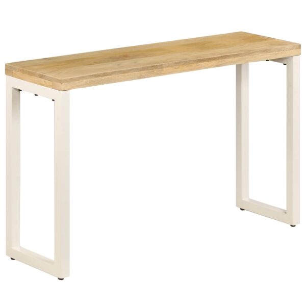 vidaXL Console Table 120x35x76 cm Solid Wood Mango and Steel - Image 11