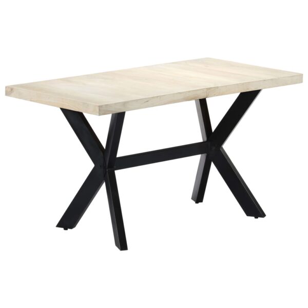 vidaXL Dining Table 140x70x75 cm Solid Bleached Mango Wood - Image 11