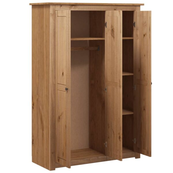 vidaXL 3-Door Wardrobe 118x50x171.5 cm Pine Panama Range - Image 6