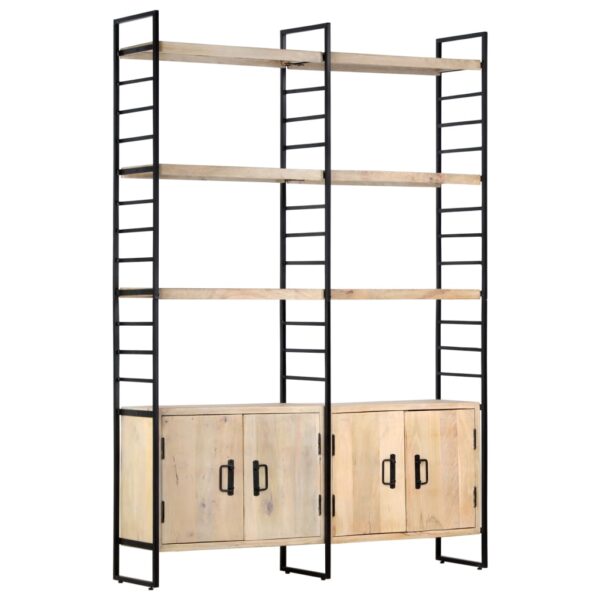 vidaXL 4-Tier Bookcase 124x30x180 cm Solid Mango Wood - Image 11