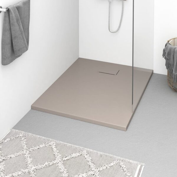 vidaXL Shower Base Tray SMC Brown 100x80 cm - Image 1