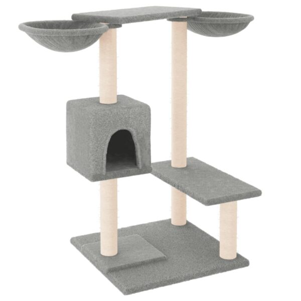 vidaXL Cat Tree with Scratching Posts Light Grey 82 cm - Image 2