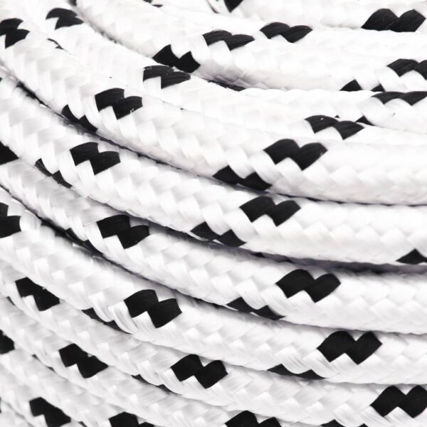 vidaXL Work Rope White 10 mm 100 m Polyester - Image 4
