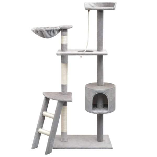 vidaXL Cat Tree with Sisal Scratching Posts 150 cm Grey - Image 1