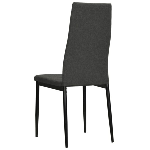 vidaXL Dining Chairs 2 pcs Dark Grey Fabric - Image 5