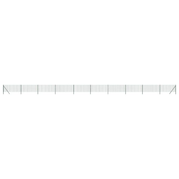 vidaXL Wire Mesh Fence Green 1x25 m Galvanised Steel - Image 2