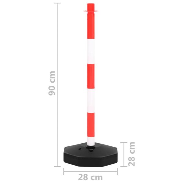 vidaXL Chain Post Set with 10 m Plastic Chain - Image 9