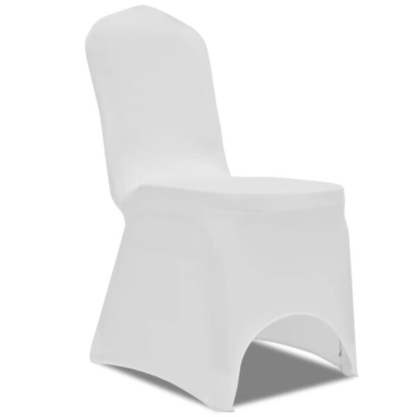 vidaXL 100 pcs Stretch Chair Covers White - Image 1