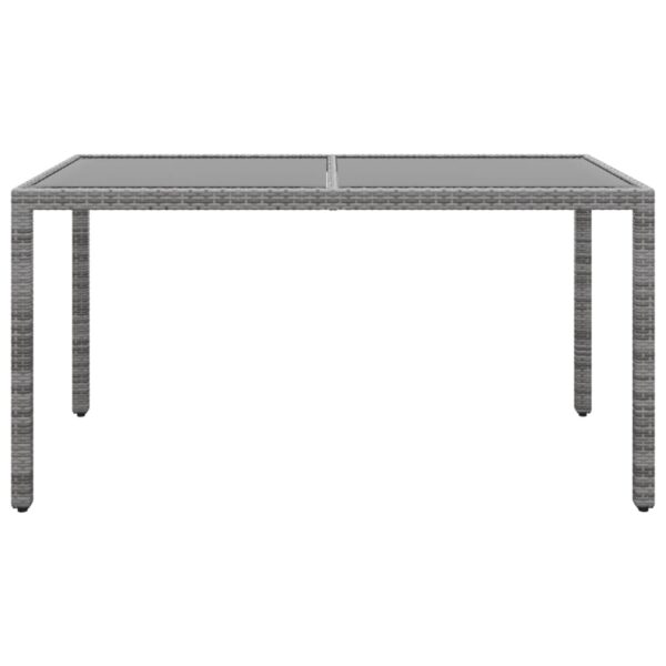 vidaXL 5 Piece Garden Dining Set Poly Rattan Grey - Image 6