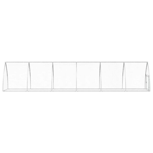 vidaXL Chicken Cage Silver 600x105x120 cm Galvanised Steel - Image 5
