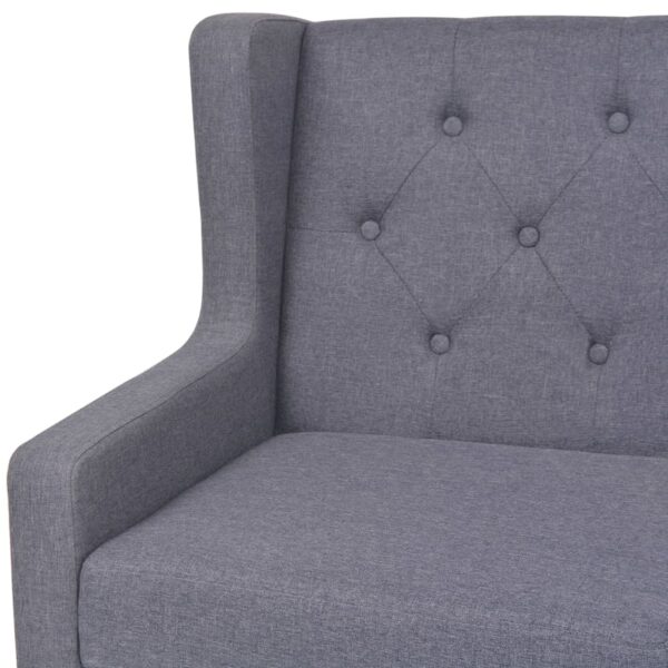 vidaXL Armchair Grey Fabric - Image 4