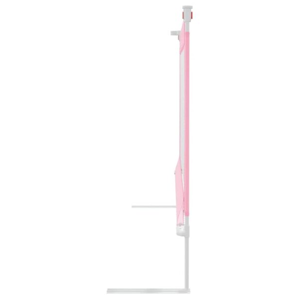 vidaXL Toddler Safety Bed Rail Pink 200x25 cm Fabric - Image 4