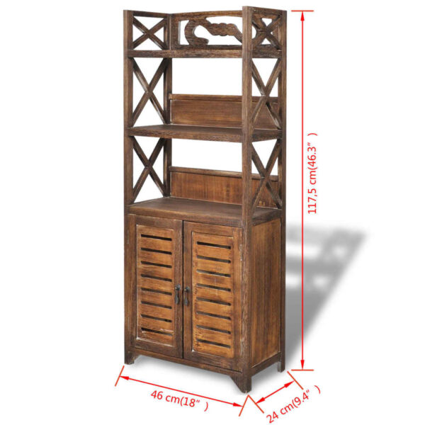 vidaXL Bathroom Cabinet Albuquerque Wood Brown 46x24x117.5 cm - Image 7