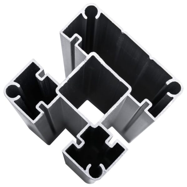 vidaXL Fence Panel WPC 175x186 cm Black - Image 8