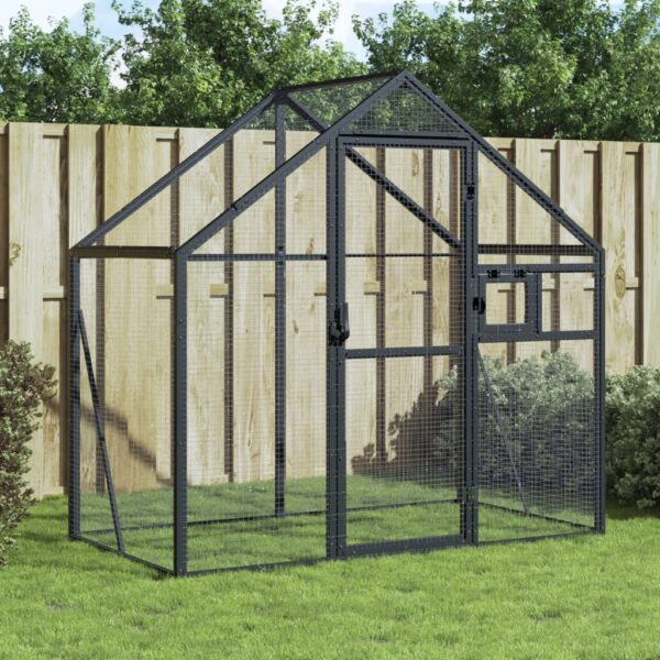 vidaXL Aviary Anthracite 179x100x185 cm Aluminium - Image 1