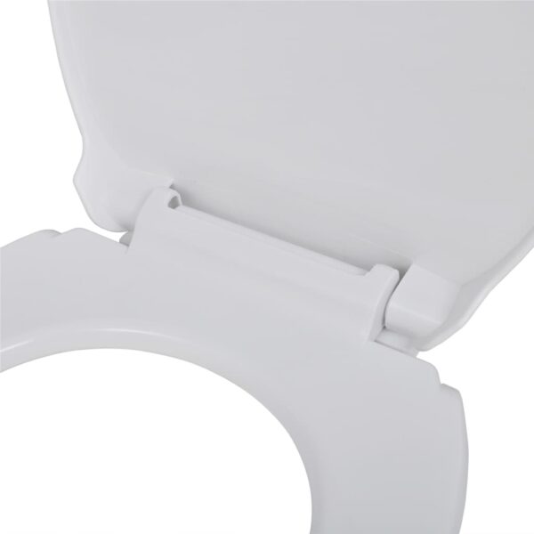 vidaXL Toilet Seats with Soft Close Lids 2 pcs Plastic White - Image 5