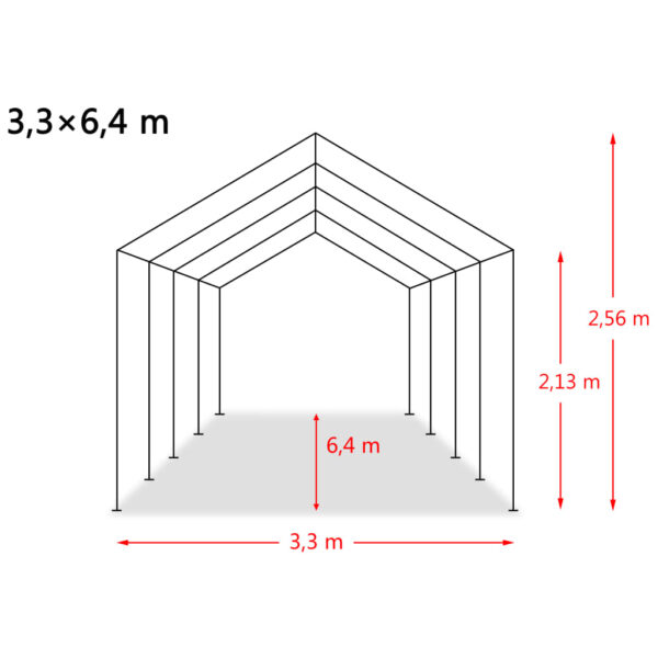 vidaXL Removable Livestock Tent PVC 550 g/m² 3.3x6.4 m Dark Green - Image 10