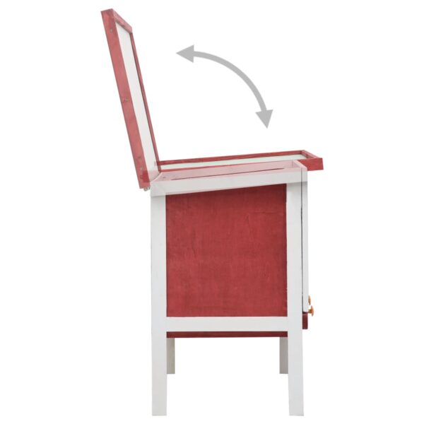 vidaXL Outdoor Rabbit Hutch 1 Layer Red Wood - Image 4
