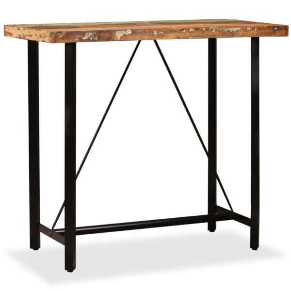vidaXL Bar Table 120x60x107 cm Solid Reclaimed Wood - Image 1