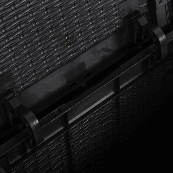 vidaXL Garden Storage Box 90L Black PP Rattan - Image 7