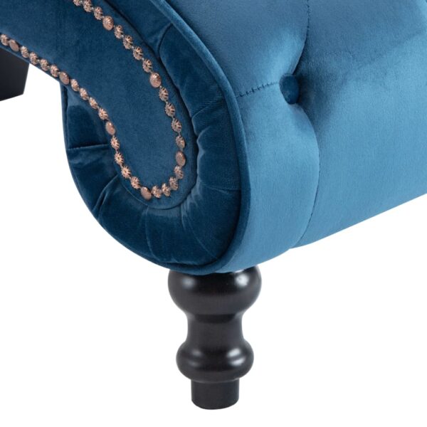 vidaXL Chaise Lounge Blue Velvet - Image 6