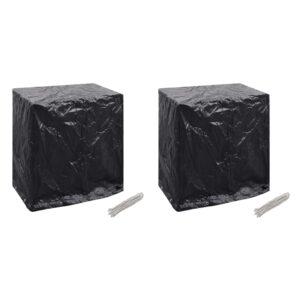 vidaXL Garden Furniture Covers 2 pcs Tabletennis Table 8 Eyelets 160x55x182 cm