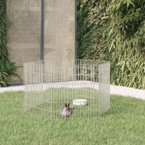 vidaXL Free Range Animal Enclosure 6-Panel 54x60 cm Galvanised Iron