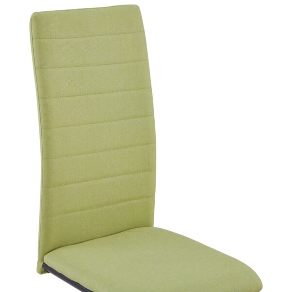 vidaXL Cantilever Dining Chairs 4 pcs Green Fabric - Image 7