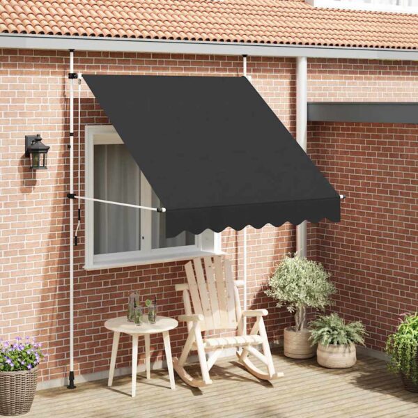 vidaXL Manual Retractable Awning 200 cm Anthracite - Image 1