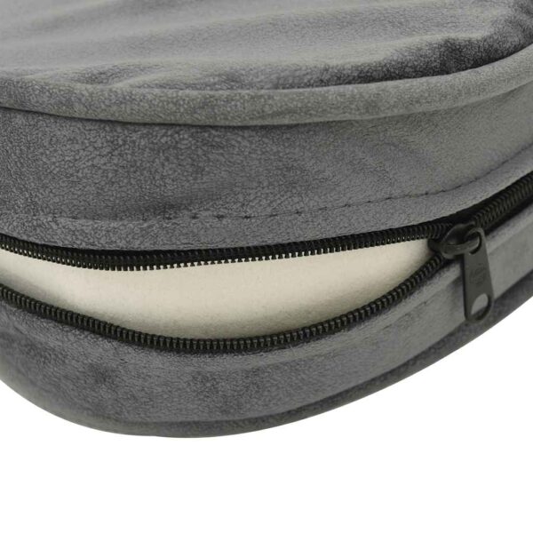 vidaXL Dog Sofa Grey 48x48x32 cm Plush and Faux Leather - Image 8