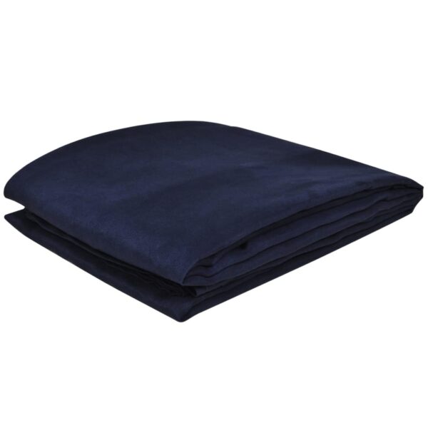 vidaXL Micro-suede Couch Slipcover Navy Blue 210 x 280 cm - Image 2