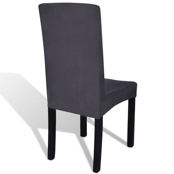 vidaXL Straight Stretchable Chair Cover 4 pcs Anthracite - Image 4