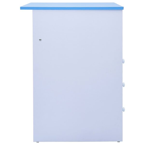 vidaXL Children Drawing Study Desk Tiltable Blue and White - Image 6