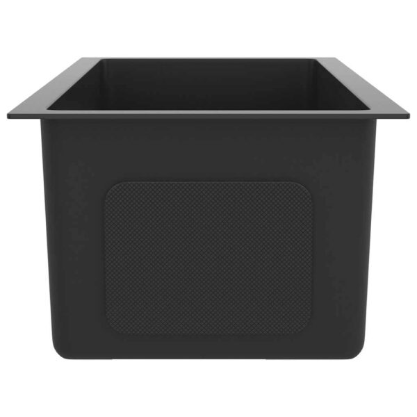 vidaXL Handmade Kitchen Sink Black Stainless Steel (AU only) - Image 5