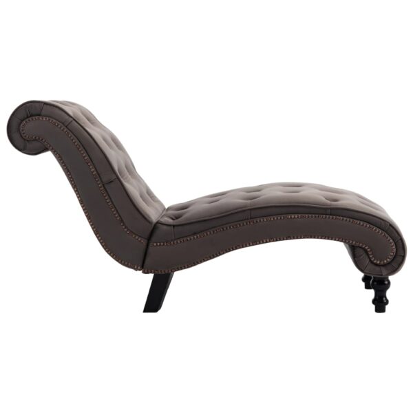 vidaXL Chaise Lounge Grey Velvet - Image 5