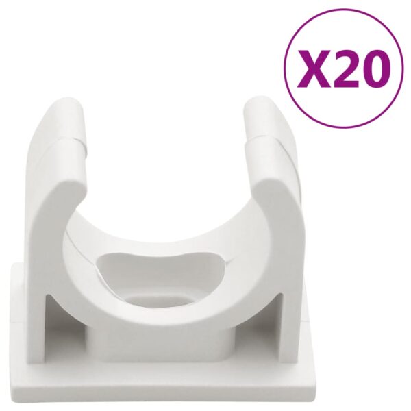 vidaXL Cable Trunkings with Clips Ø20 mm 10 m PVC - Image 4