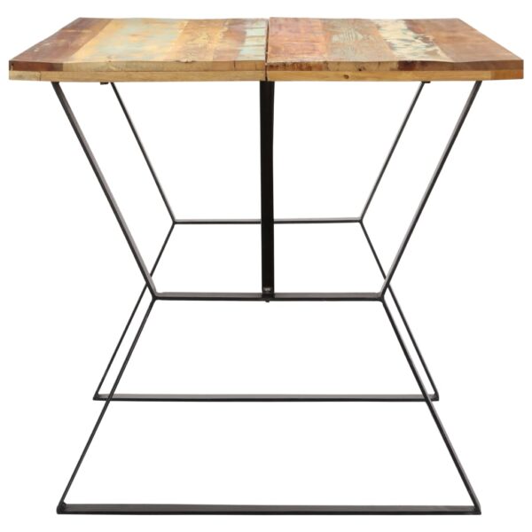 vidaXL Dining Table 140x80x76 cm Solid Reclaimed Wood - Image 3