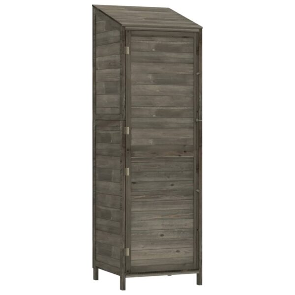 vidaXL Garden Shed Anthracite 55x52x174.5 cm Solid Wood Fir - Image 2