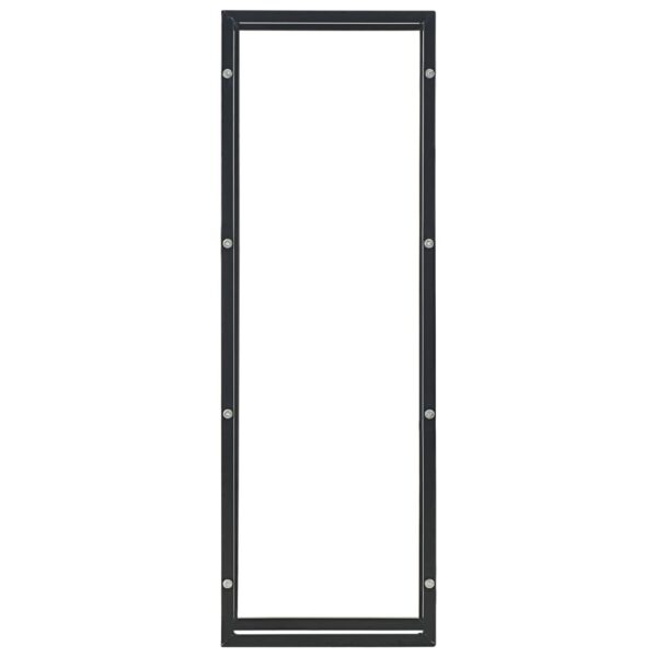 vidaXL Firewood Rack Black 50x20x150 cm Steel - Image 3