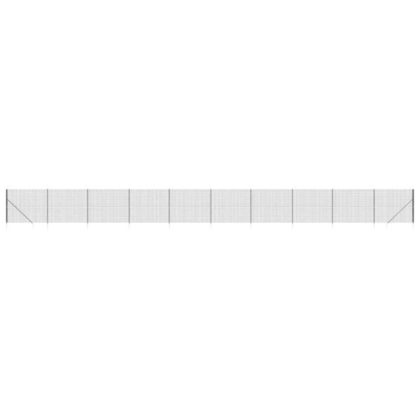 vidaXL Wire Mesh Fence with Spike Anchors Anthracite 1.6x25 m - Image 2